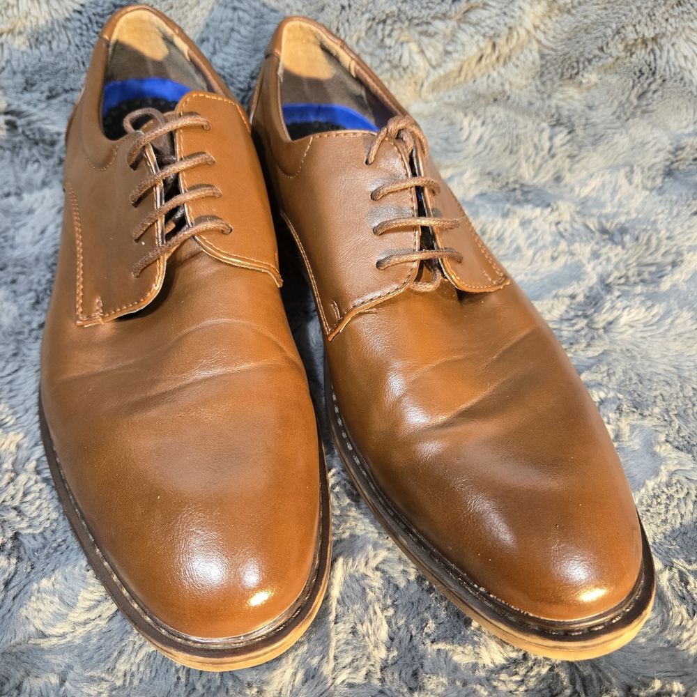Elegant Tan Leather Men's Oxfords